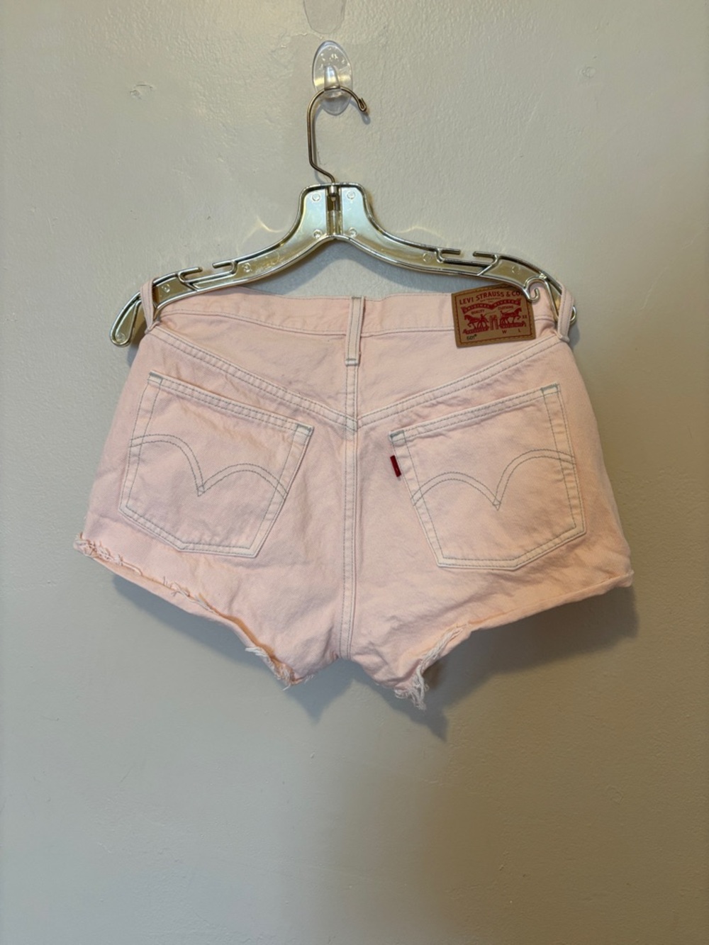 Levi's Light Pink Denim High-Rise Jean Shorts